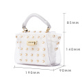 transparent pearl decoration hand bag elegant ladies clutch bag designer brand handbags for women